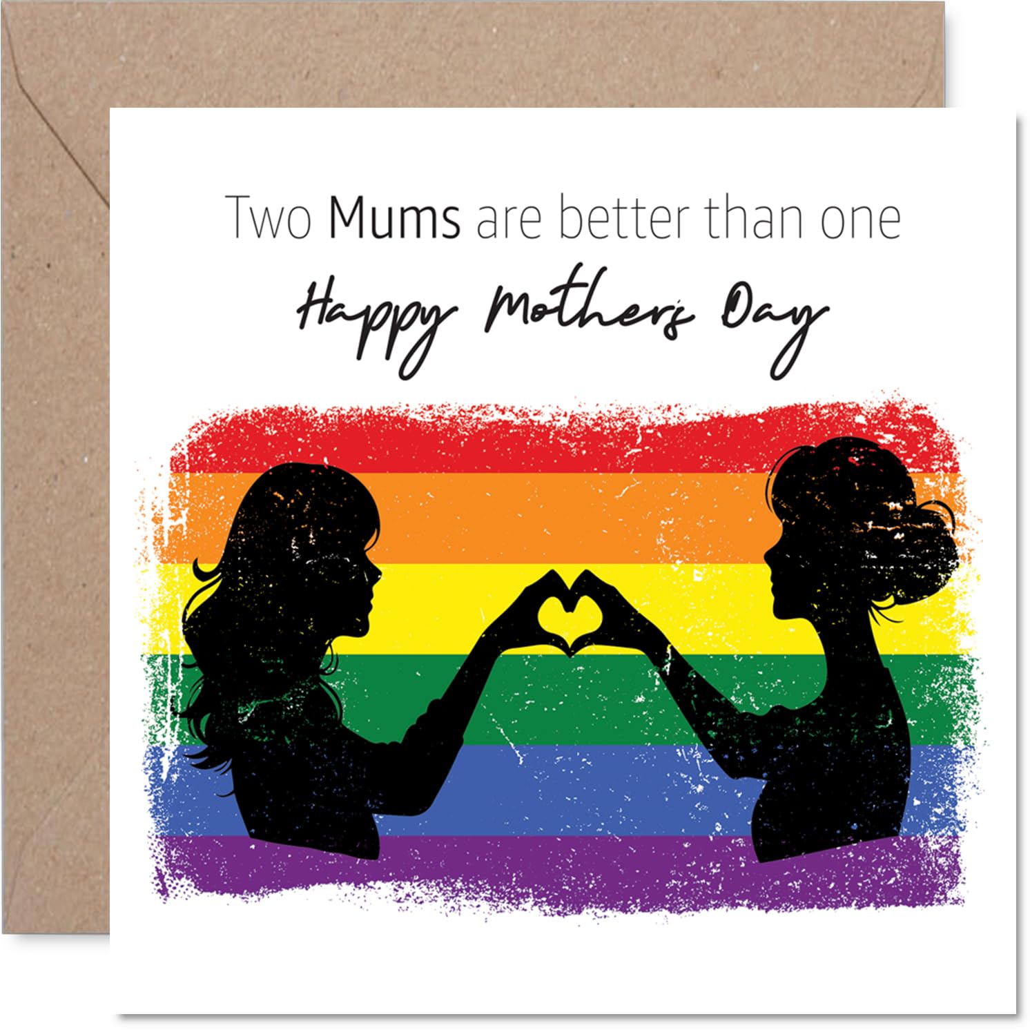 Cute LGBT Mothers Day Card - Better Than One - Romantic Happy Mothers Day Card for LGBTQ Women, 145mm Sweet I Love You Anniversaries Greeting Cards