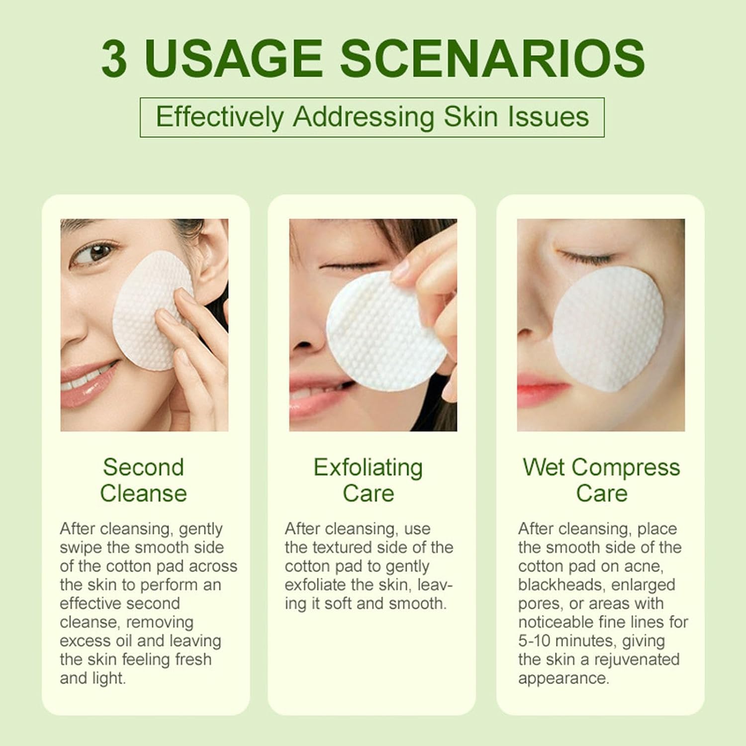 2% BHA+5% AHA Exfoliant Pads, Reduce Acne, Blackheads and Blemishes, Deep Cleanse, Control Oil, Minimizes Pores, AHA BHA Toner Pad Gentle Exfoliation, Improve Rough Skin, 60 Pads - Image 7