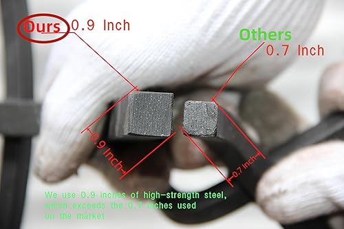 Miniatura 4 de Rejilla para hoguera en pulgadas con póquer de hierro forjado, rueda redonda de carro, leña resistente, barra de 0.9 pulgadas, soporte para estufa,