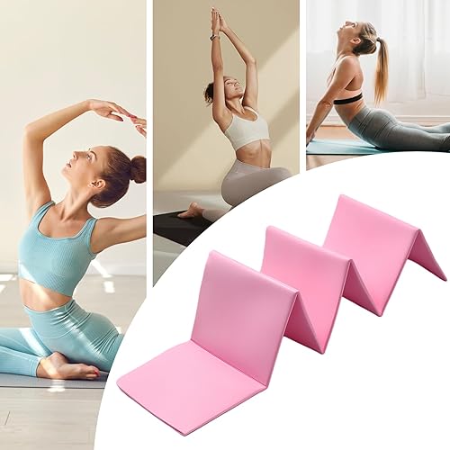 Miniatura 6 de Tapete de yoga plegable  Alfombrilla de fitness de viaje antideslizante para mujeres, 72 x 24 pulgadas, portátil Pilates con diseño de transporte,