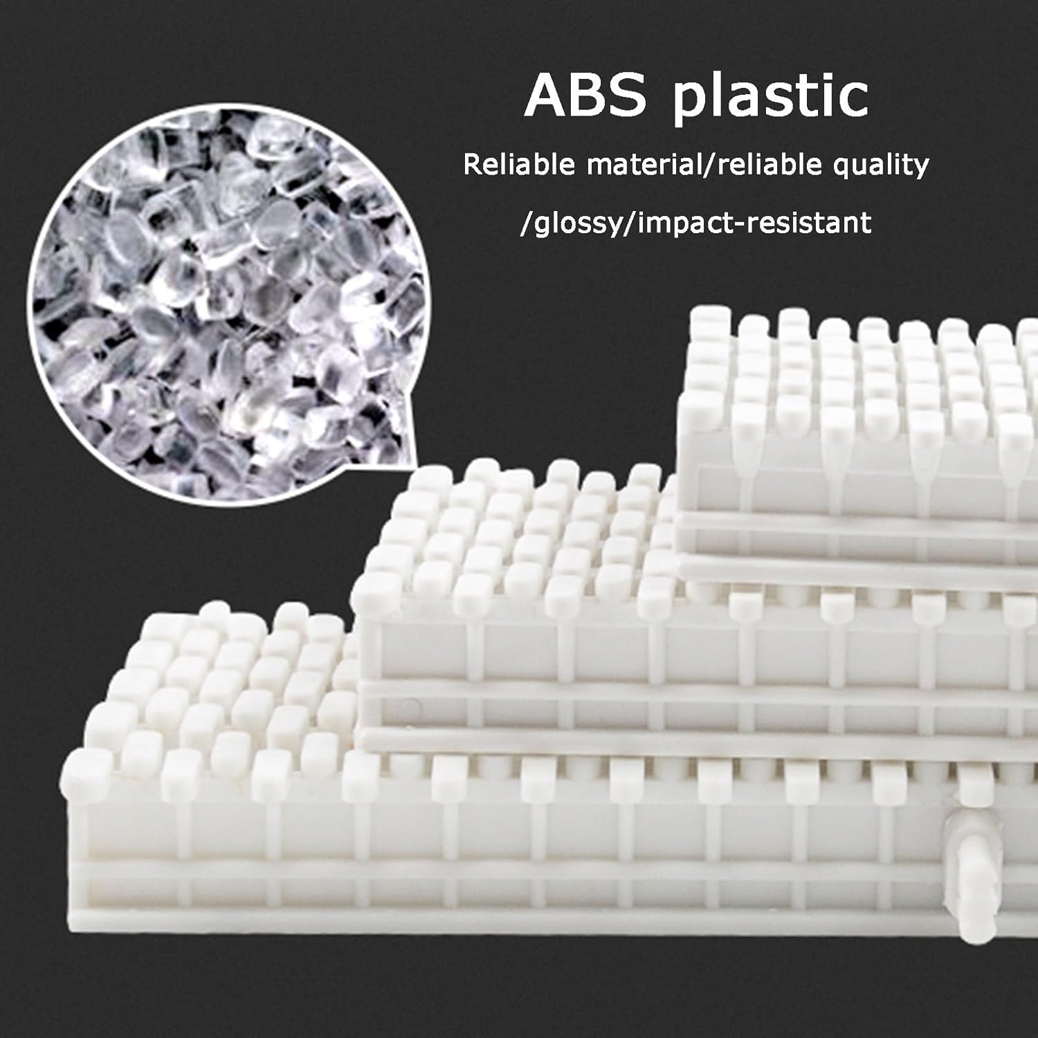 ABS Pool Drain Grate - Durable Plastic Overflow Grating for Swimming Pools - White, Multiple Widths (18-30cm) - 18x100CM, 5 Pieces for Efficient Drainage