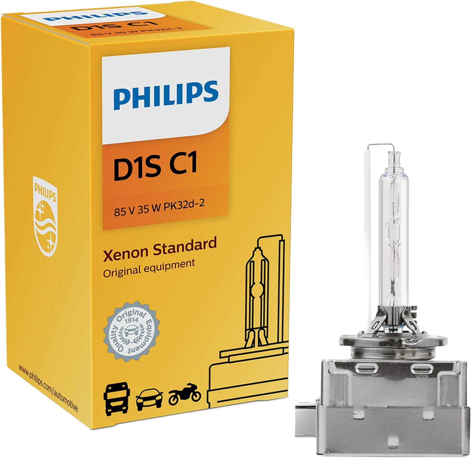Automotive Germany PHILIPS OEM 4300K D1S Bulb 85415C1 35W DOT Germany by ALI - Pack of 1