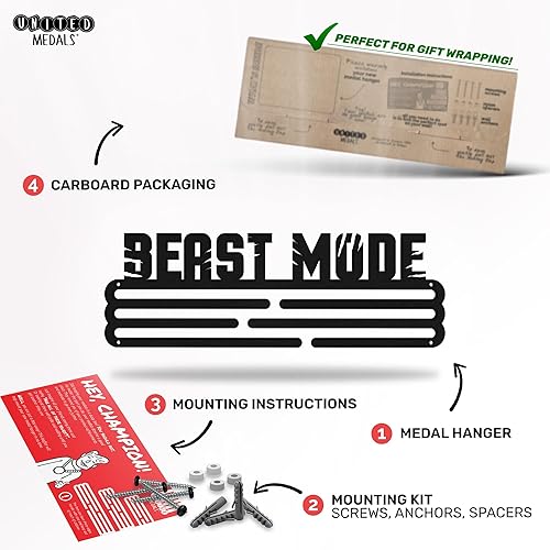 Miniatura 4 de Soporte de medalla de modo bestia Soporte de suspensión de medallas de acero Estante de exhibición