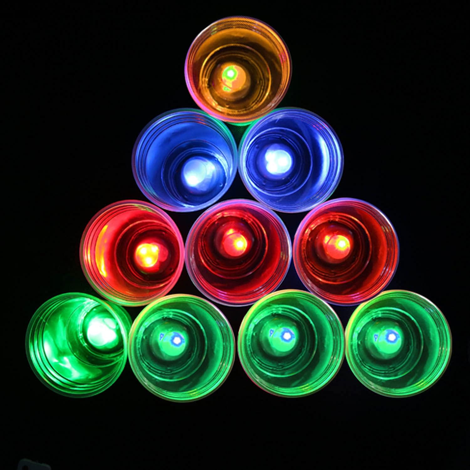 YHFUISK 24 Pack Glow Halloween Cups - 16 oz Horror Party Cups for Nighttime Game, Halloween Party Decoration, House Parties Birthdays Concerts Weddings BBQ Beach Holidays(4 color)