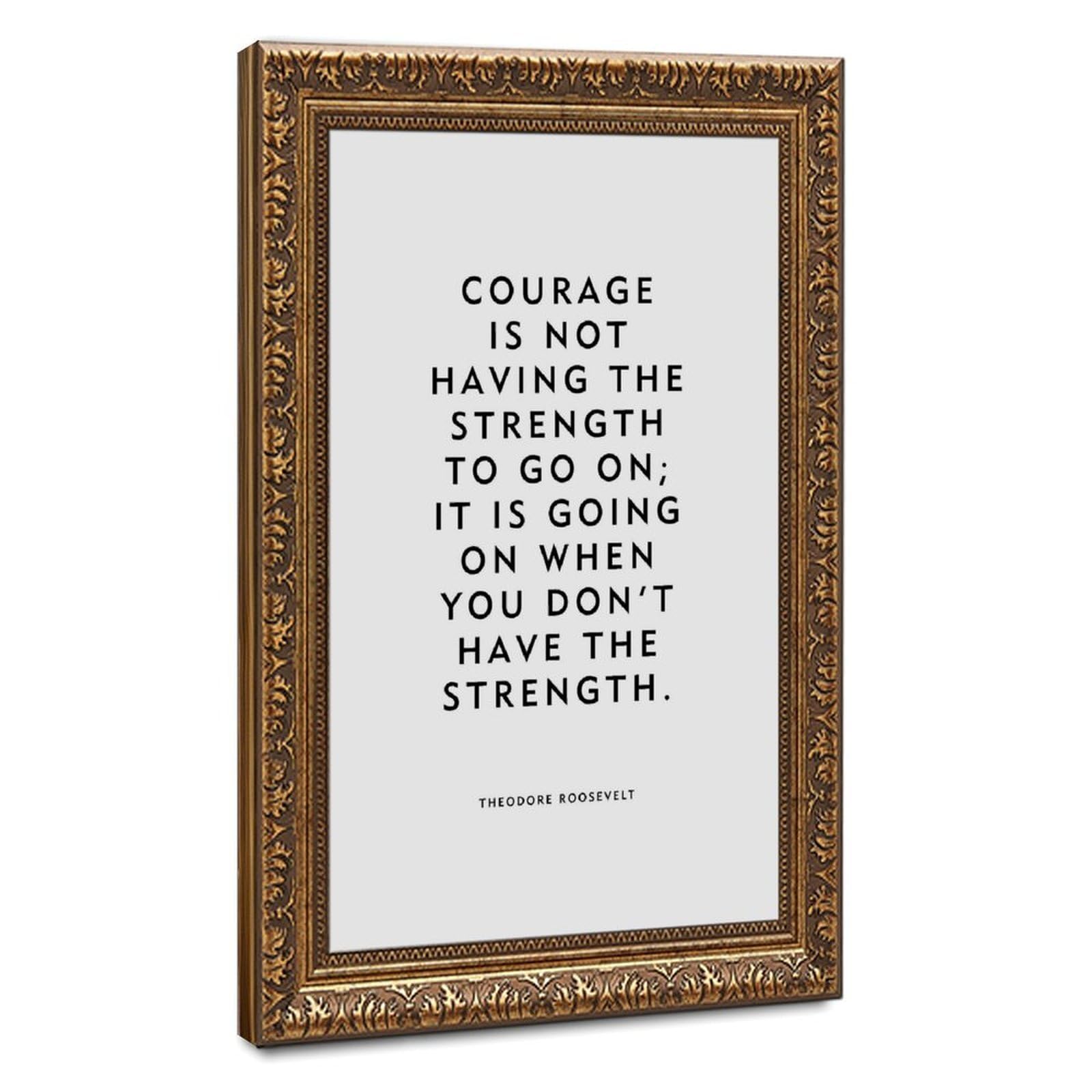 ELKPDOE Courage Poster Motivational Quotes