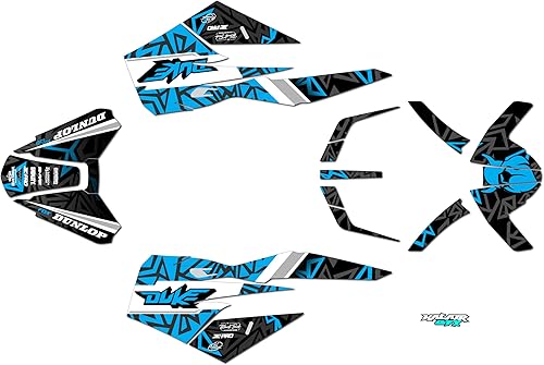 Kalair GFX Kit de gráficos para KTM DUKE 790 (2018+) Fatality Series Cyan 21 Mil - Calcomanías para moto Dirt Pit Motocicleta, Calcomanías de