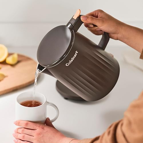 Miniatura 2 de Cuisinart Soho - Hervidor eléctrico de agua caliente de doble pared de 1 litro, hervidor de té con interior de acero inoxidable, operación de un