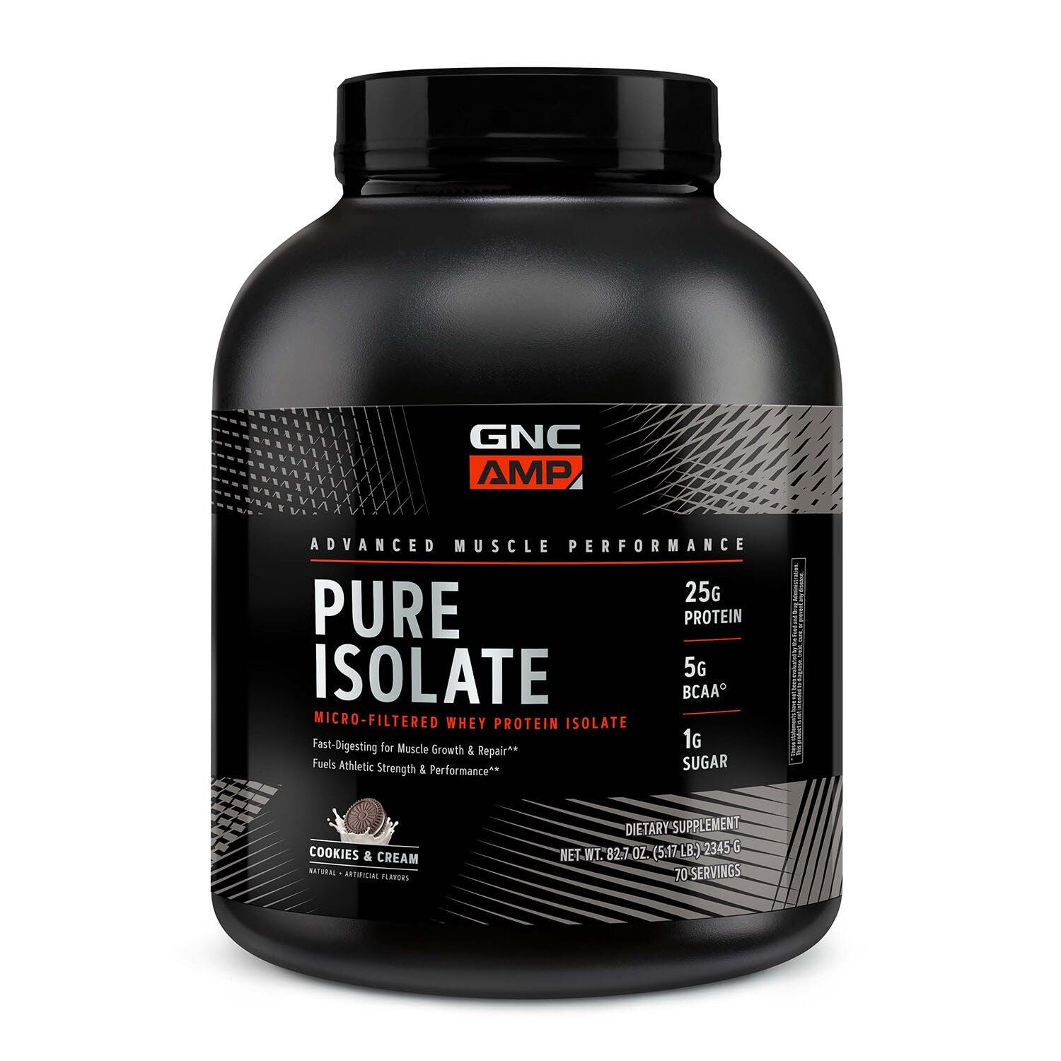 AMP Pure Isolate Whey Protein - Cookies & Cream (70 Servings)