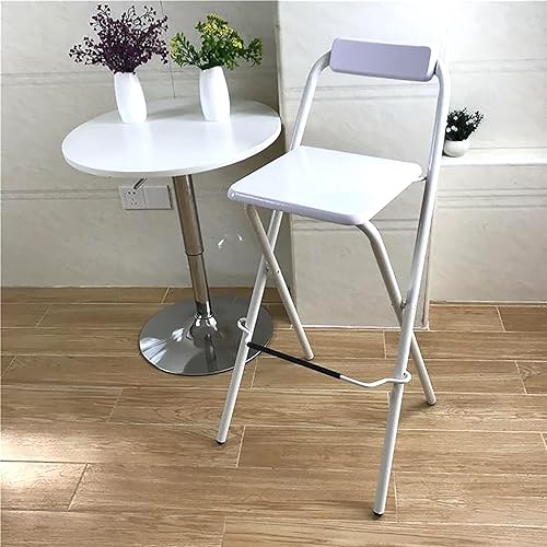Miniatura 2 de Taburete plegable para el hogar, silla de bar de 2729 pulgadas, taburete alto con respaldos, silla de pub de madera, taburete de metal con capacidad