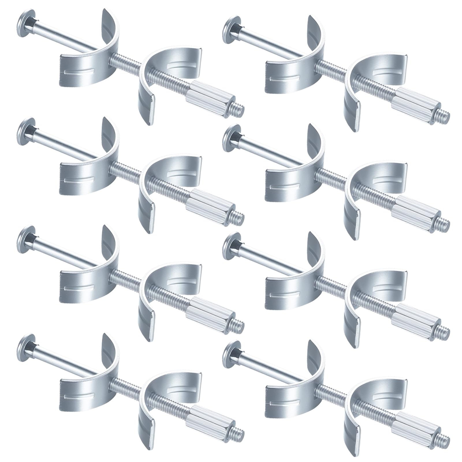 8 zestawów złączy do blatów roboczych M6 x 100 mm, złącza do mebli, szafek, paneli kuchennych, blatów stołowych, śrub i nakrętek do łóżek z podkładkami półksiężycowymi