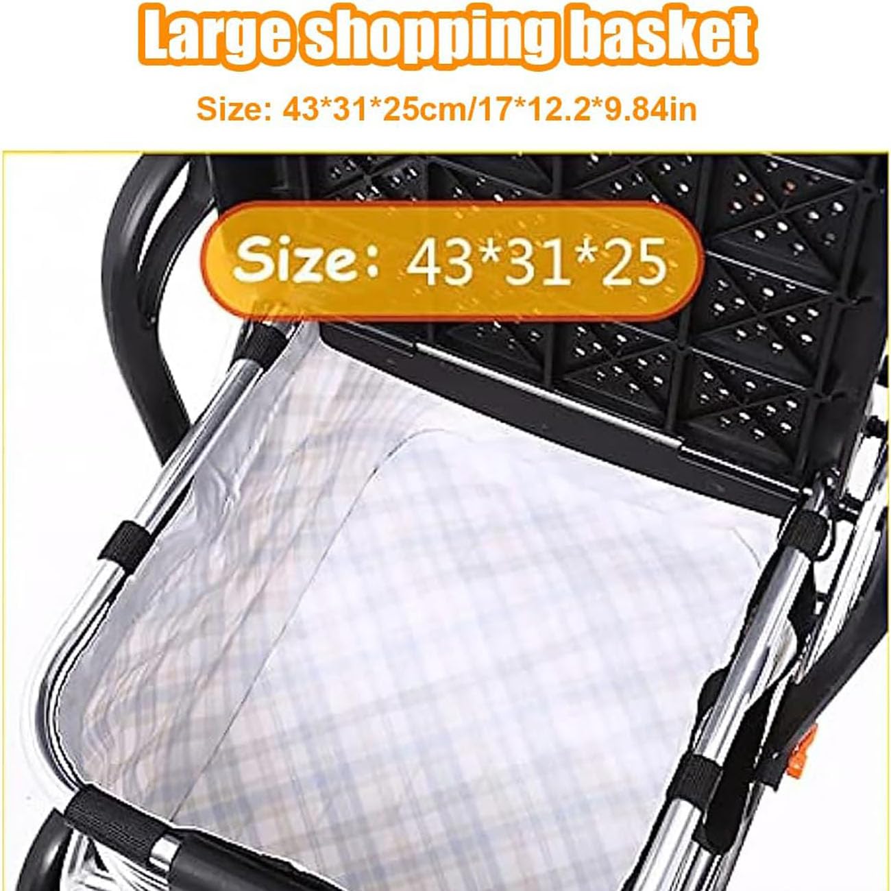 ICEMOB Carro De La Compra Y Andador con Asiento para Ancianos,Carrito Plegable para Supermercado De 4 Ruedas,Reposabrazos Ajustable En Tres Niveles,Caminadores Portátil,Aluminio