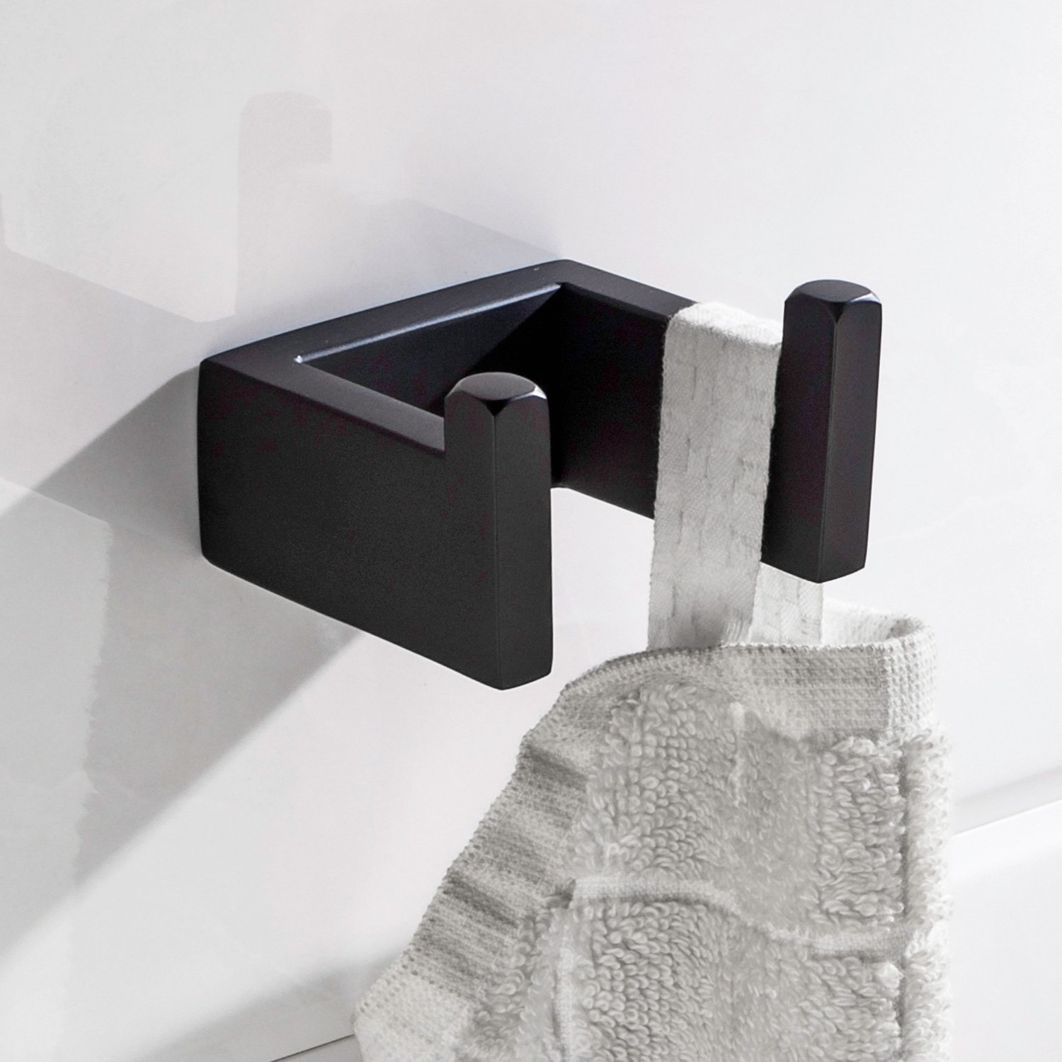 Celbon SUS304 Stainless Steel Bathroom Towel Hook Hanger Black Finish Wall Mounted Coat Hook Robe Hook Hanger for Toilet and Bathroom