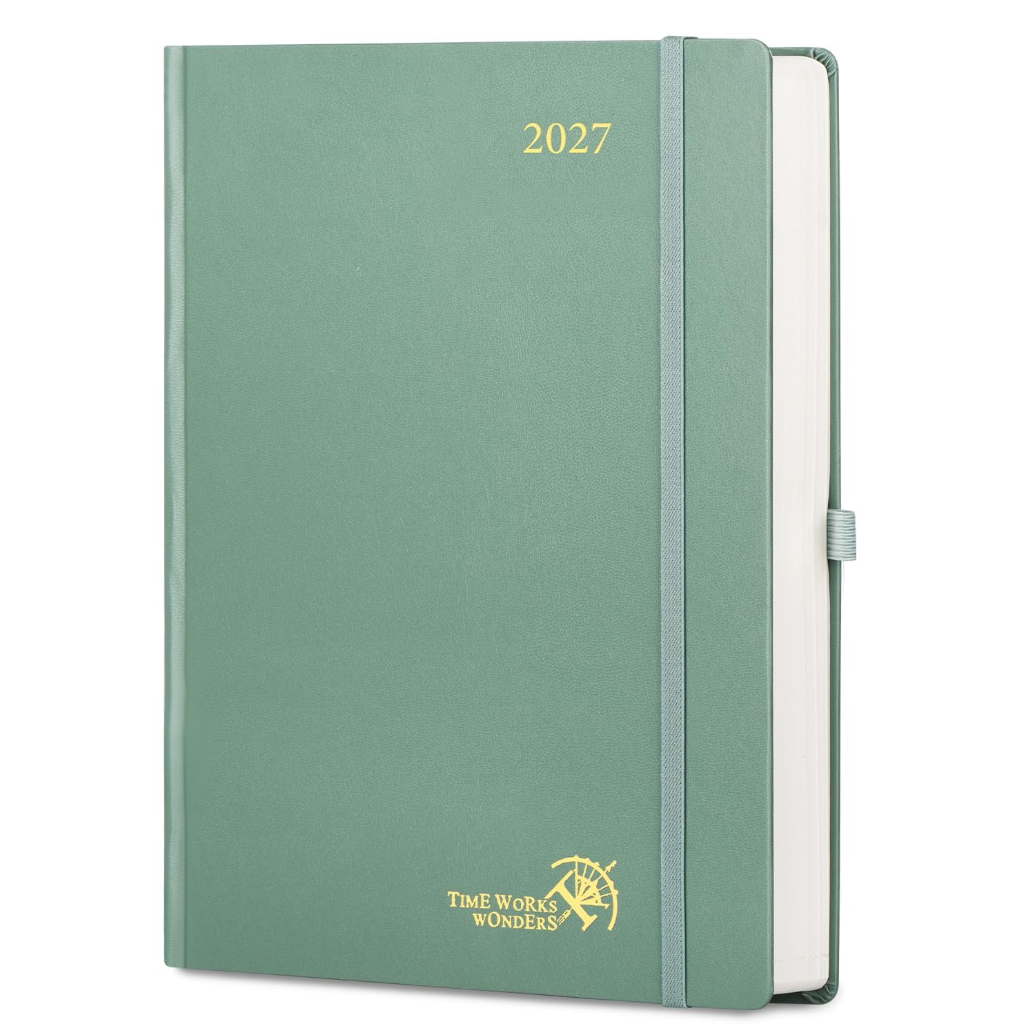 POPRUN Day per Page Diary 2027 A4 Hardback Day to Page Daily Planner