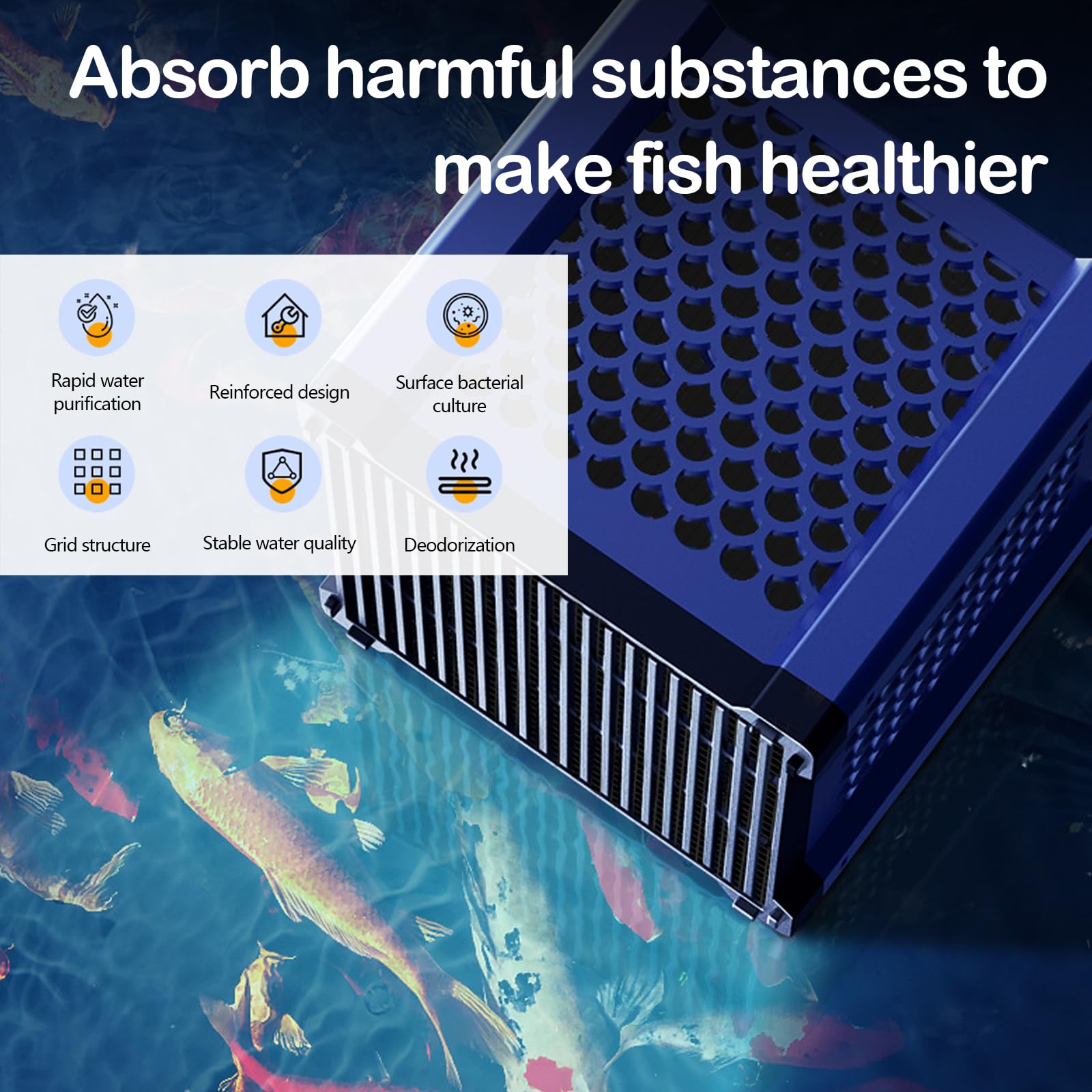 Set di 2 Cubetti Filtranti a Carbone Attivo, per Abbeveratoi per Cavalli Acquario e Laghetti, Filtro per Purificazione di Contaminanti e Odori, Filtro a Carbone Attivo per Purificazione dell'acqua
