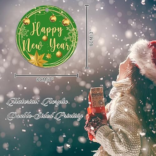 Vista 51 de Christmas Ornament Merry Christmas Y'all Ornament for Christmas Tree Decor Gold Snowflake Ball Wreath Xmas Tree Decorations 3in Acrylic Ornament