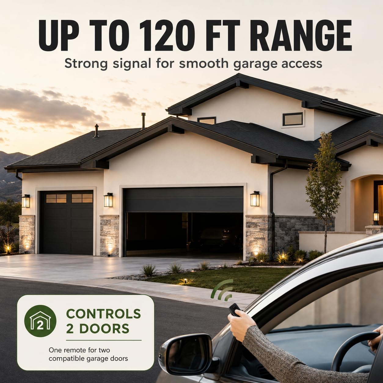 2 Garage Door Remote for Genie Overhead Door Intellicode, 2-Button Keychain image 5