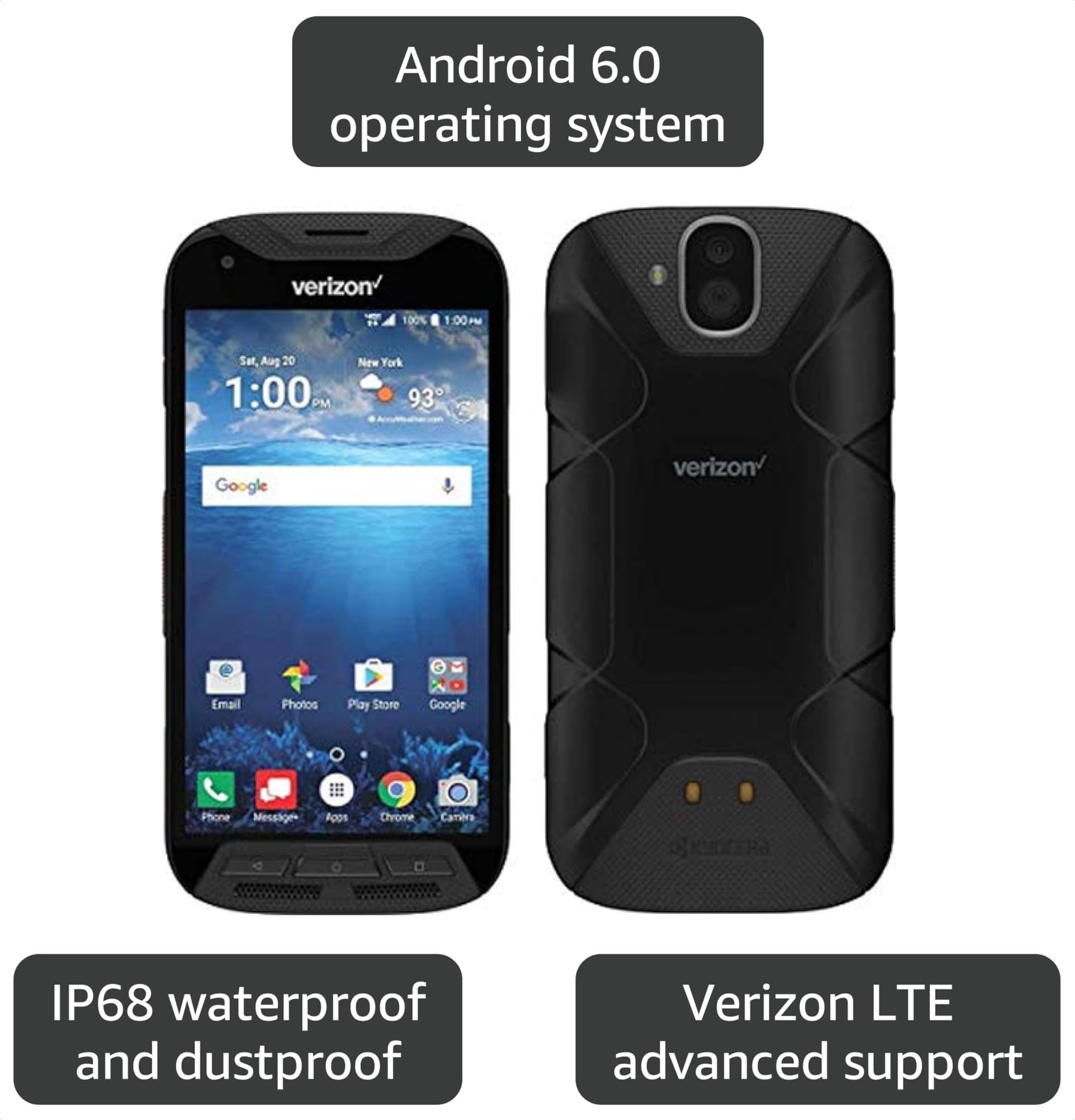 Amazon.com: Kyocera DuraFORCE E6810 Pro w/Sapphire Shield Verizon