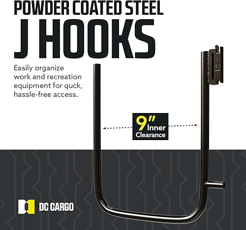 Miniatura 2 de DC Cargo Mall Paquete de 4 accesorios de amarre para colgar en U de 9 pulgadas para remolques cerradoscaravanas para escaleras, vigas, barras,