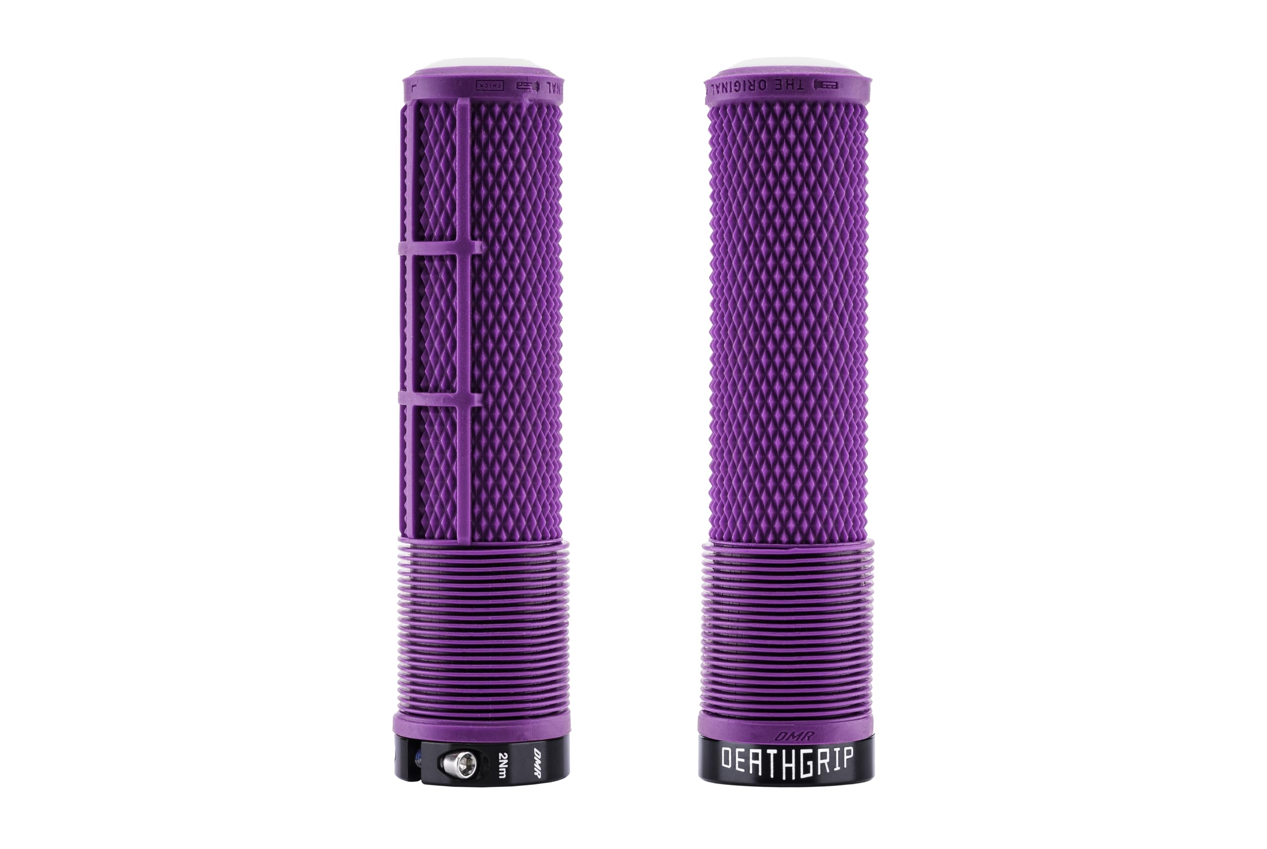 DMR Deathgrip 2 Flangeless Handlebar Grips (Full Purple, Thin)