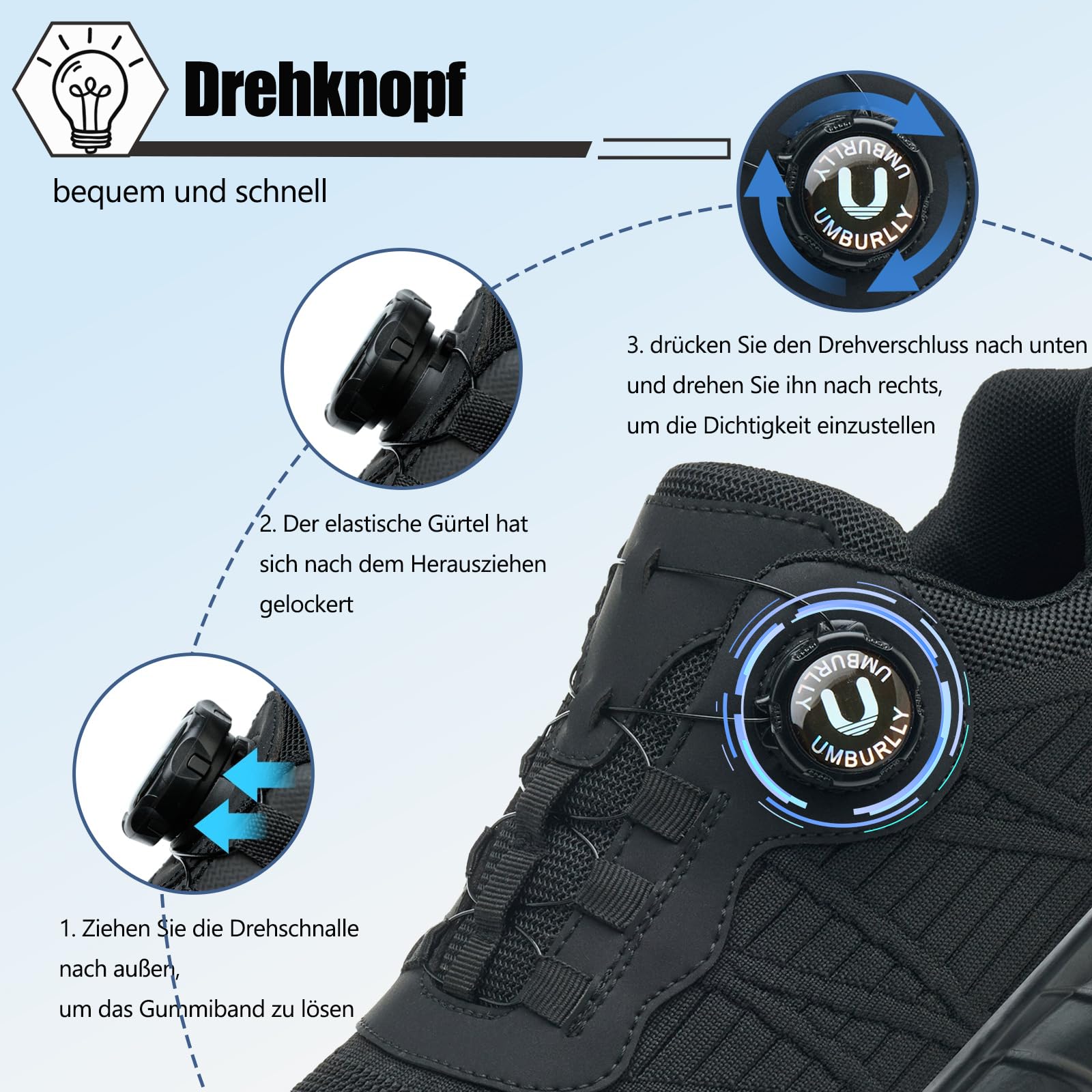 Zapatos de Seguridad Hombre Mujer Zapatillas de Trabajo Ligero Comodo Calzado de Seguridad con Punteras de Acero Transpirable Antideslizante 37-46EU