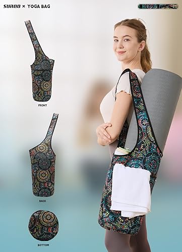 Miniatura 6 de Bolsa para esterilla de yoga neopreno, ligera, espaciosa, bolsillo grande con cremallera, ideal para gimnasio, yoga y esterillas de fitness