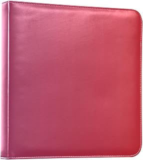 Foiosoh Álbumes de fotos de gradiente, color morado y rojo, autoadhesivos, para estantería de fotos de 4 x 6, 6 x 8 pulgadas