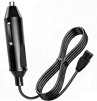 Car 12V DC Adapter for Audew CZK-3666 Portable Air Compressor Tire Inflator | CZK3666 Pump Car Tires Accessories 150PSI Balls 120W 12VDC 2-Prong Power Supply Cord Charger