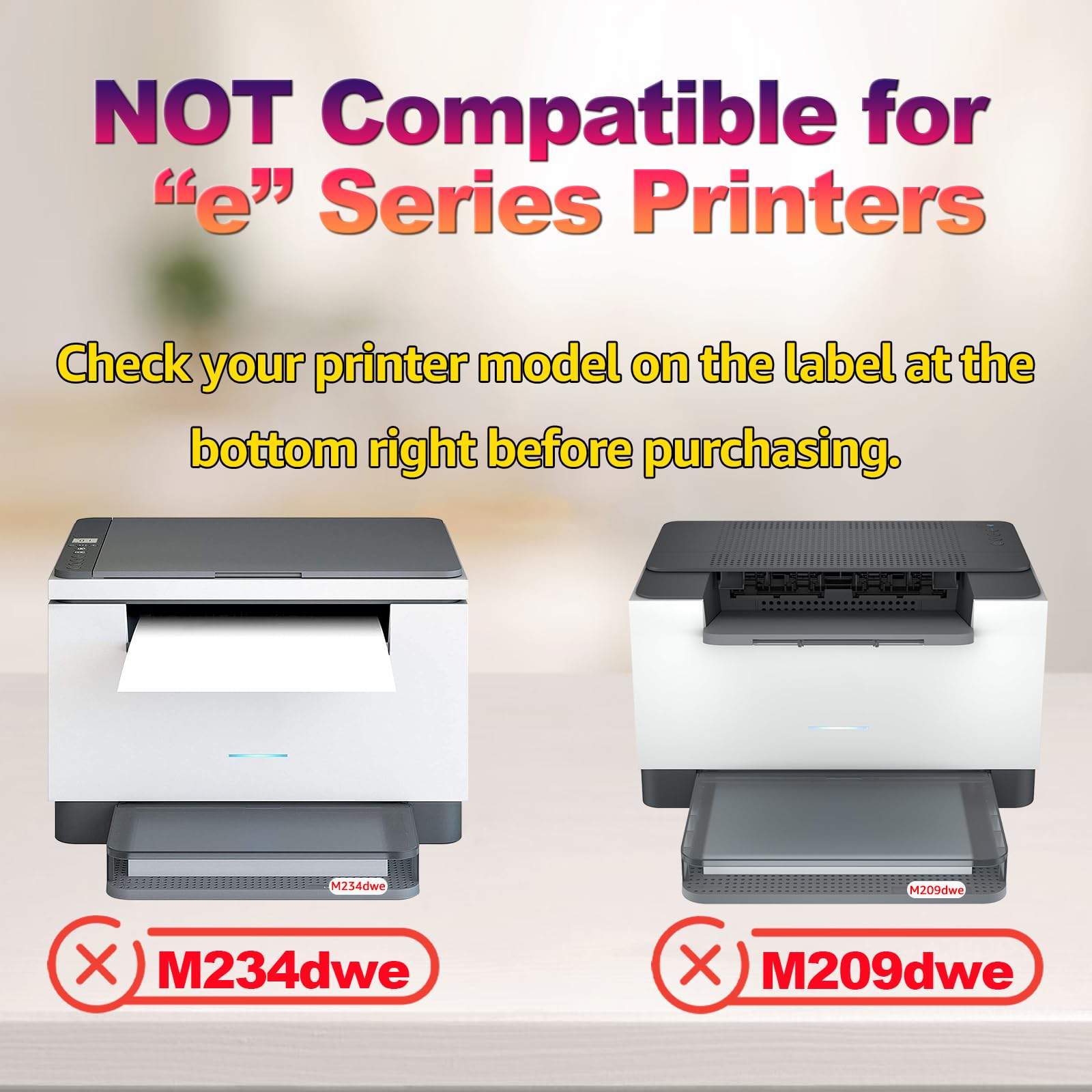 Lot de 2 cartouches d'encre compatibles W1340A avec puce de rechange pour imprimante HP W1340A 134A pour jet laser M209dw M234dw M234sdn M234sdw (2 pièces, avec puce)