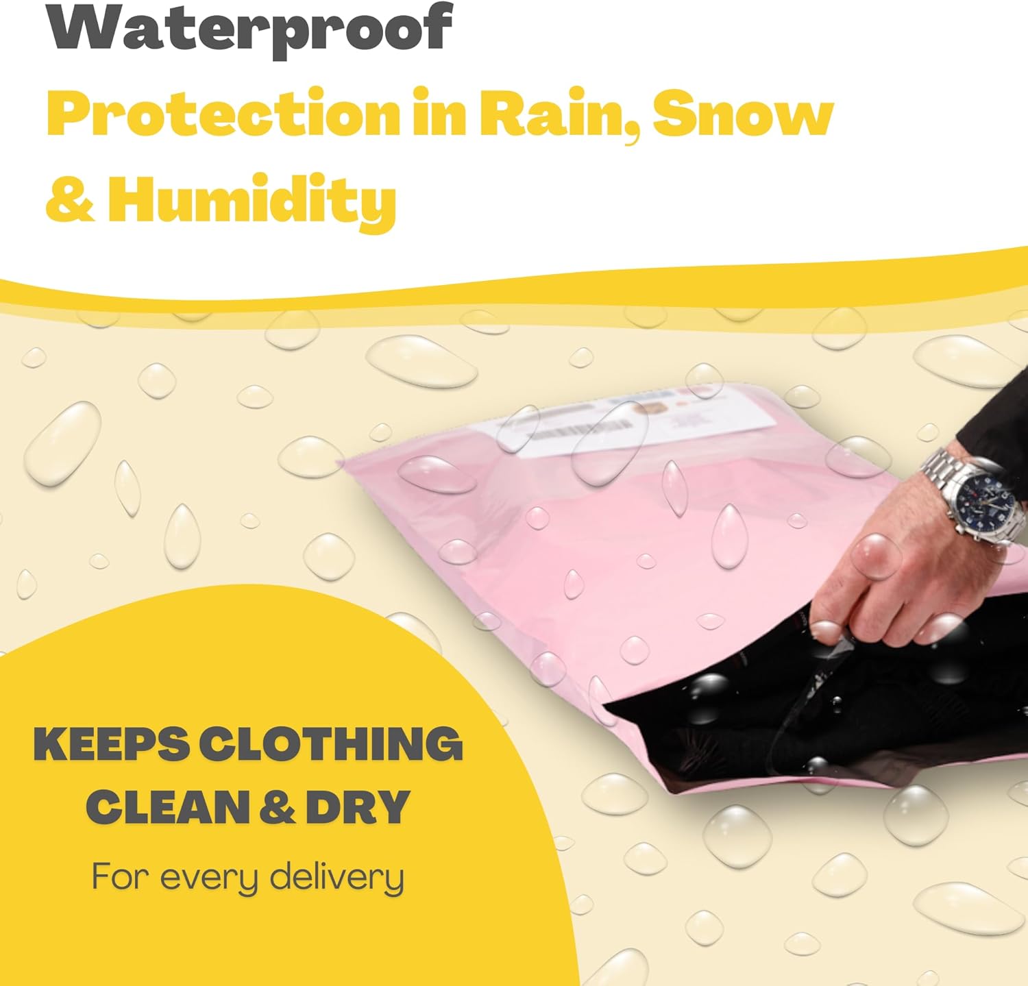 Shipping Bags (12 Pack) with Label Pouch - 14x18 & 18x24 - Poly Mailers for Clothes, Self-Seal Plastic Mailing Envelopes - Tear & Water-Resistant Packaging Bags for Clothing, Not Padded image 5