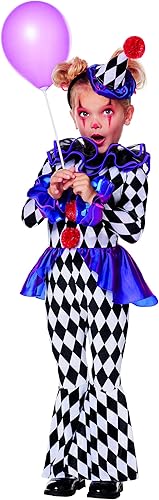 Spirit Halloween Disfraz de payaso Funhouse para niños pequeños, cosplay de payaso, disfraz clásico de Halloween, disfraz de overol
