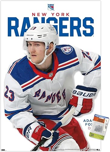 Miniatura 7 de Trends International NHL New York Rangers - Póster de pared de la serie 23 de Adam Fox, 14.72 x 22.37 pulgadas, paquete de póster premium y alfiler
