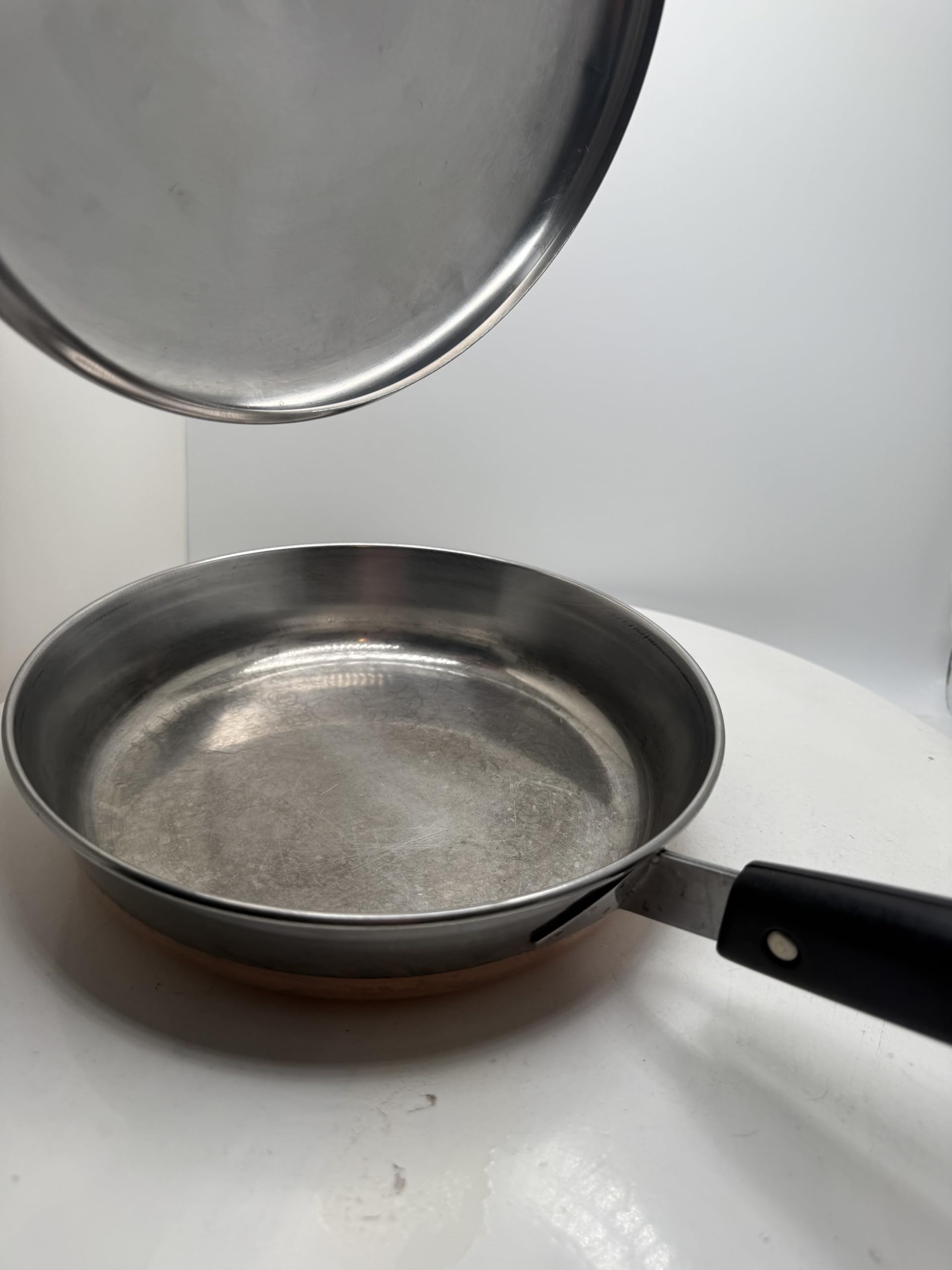 revere wareフライパン 約26.5cm 鉄製 ビンテージ Amazon.com: Vtg Revere Ware SS Copper Bottom Double Ring 8