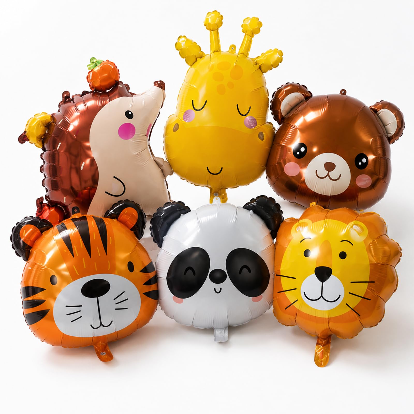 6Pcs Animal Balloons Set, Wildlife Theme Birthday Party Decorations