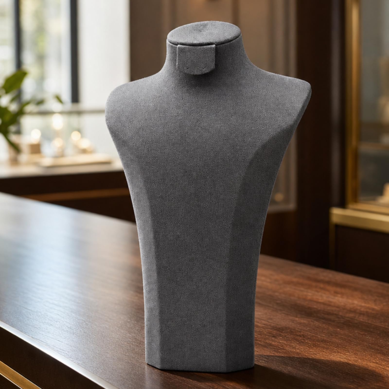 Présentoir Buste Gris Mannequin à Bijoux