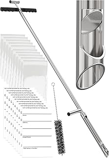 SturdyShape 40in Soil Probe is Polished Inside. Soil Sample Probe, 40in, Stainless Steel 304. Soil Probe with Handle Comes with 10bags, 1brush&10Labels- Sturdy Soil Probes for Soil Sampling