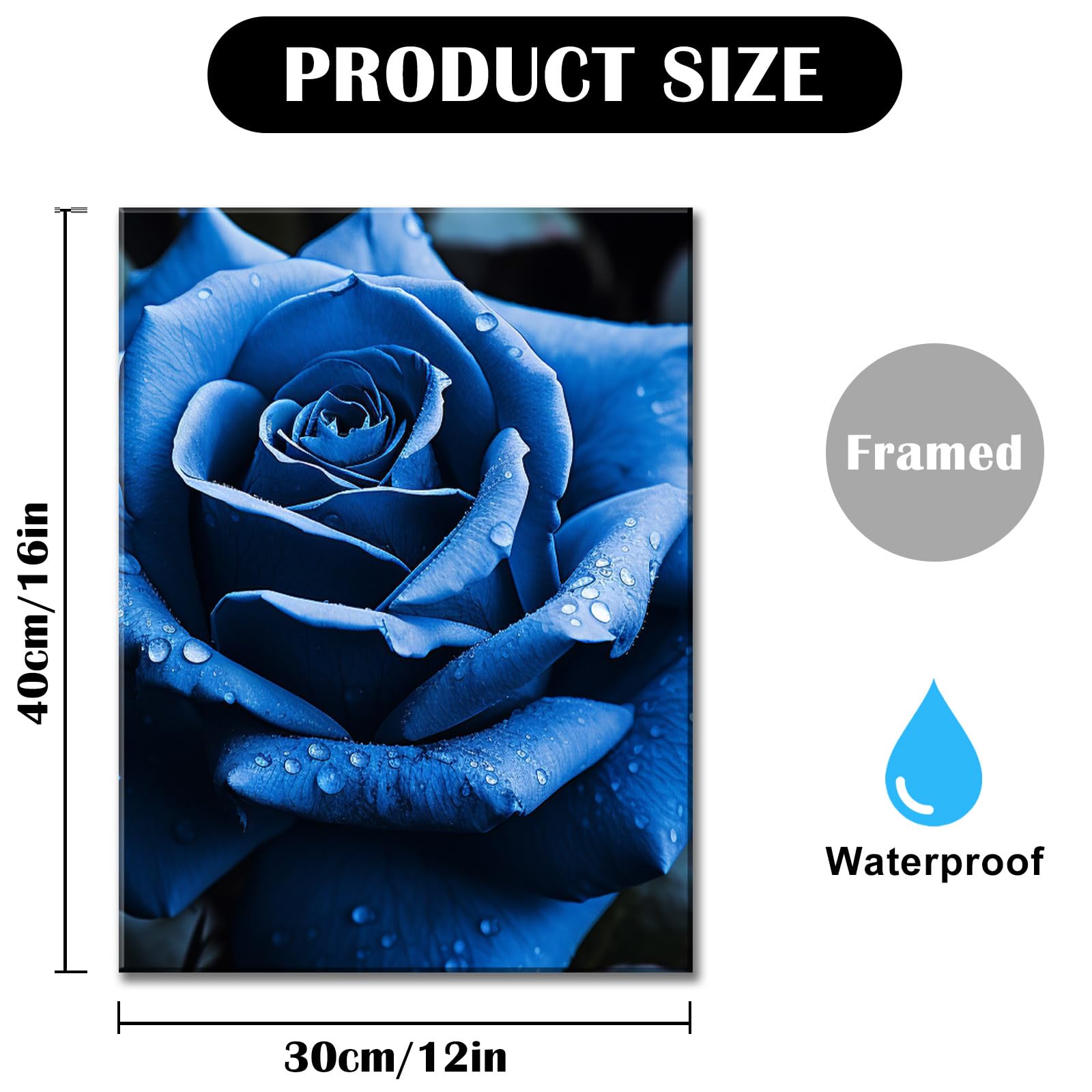 オ−ダ−品 布花、染花、ブルーの薔薇、ピンクのバラ壁掛け。他2点 Amazon.co.jp: ブルーローズ キャンバス ウォールアート 花の絵 壁装飾