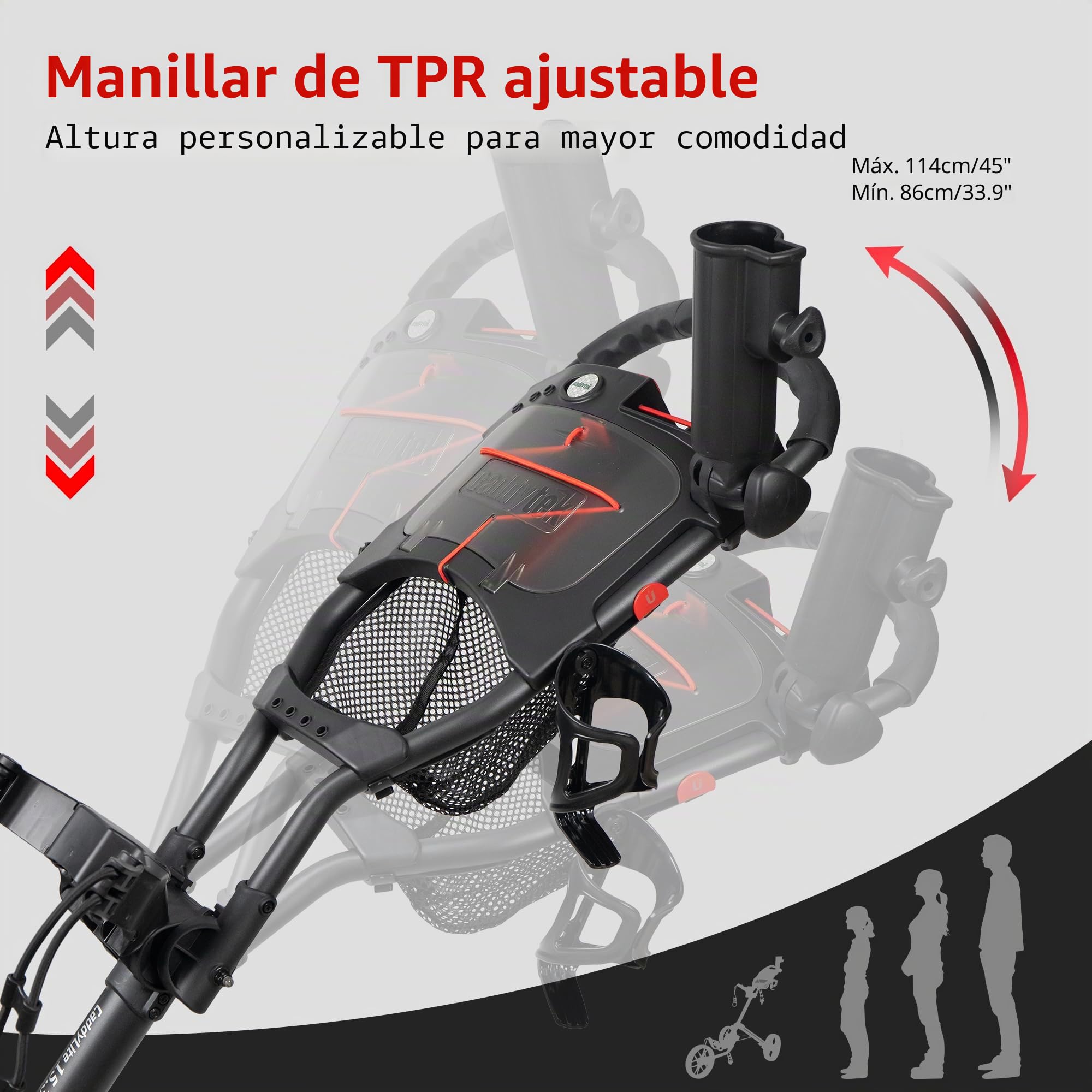 CaddyTek Caddylite 15.3 V2 Carrito de Golf Plegable Ligero 3 Colores