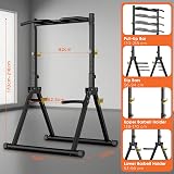 DH FitLife Foldable Power Tower Dip Station for Home Gym Strength Training - 7
