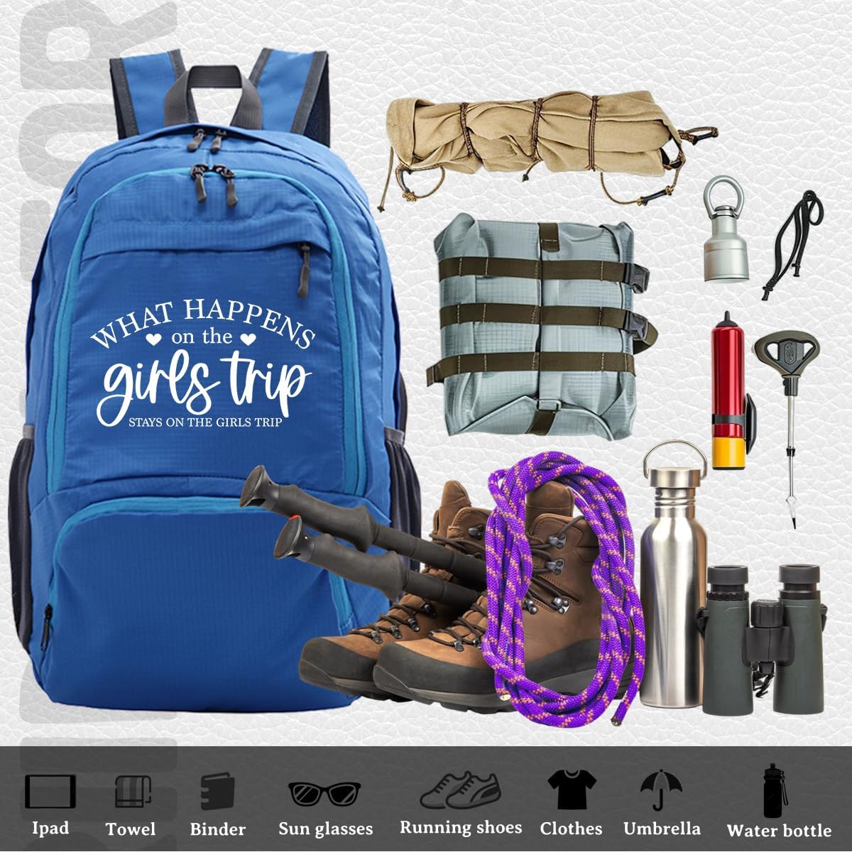 4Pcs 30L Hiking Backpack Lightweight Day Packs, Packable Backpack for Women Men Travel Camping Vacation