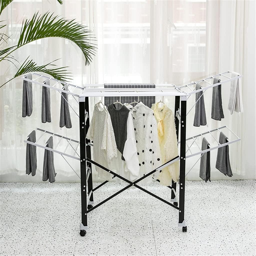 Aluminum Alloy Floor Drying Rack Bedroom Folding Multi-Style Indoor Metal Clothes Balcony Quilt