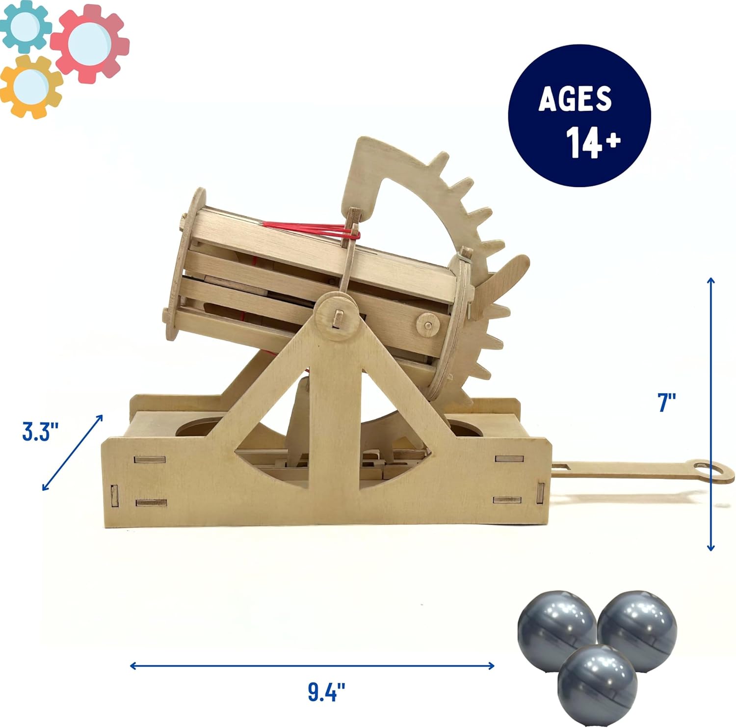 PATHFINDERS STEM Kit – Leonardo da Vinci Bombard | Build Your own Cannon | Science kit for Teens and Adults | Mechanical Engineering Build Model | Historical Artillery Construction Kit