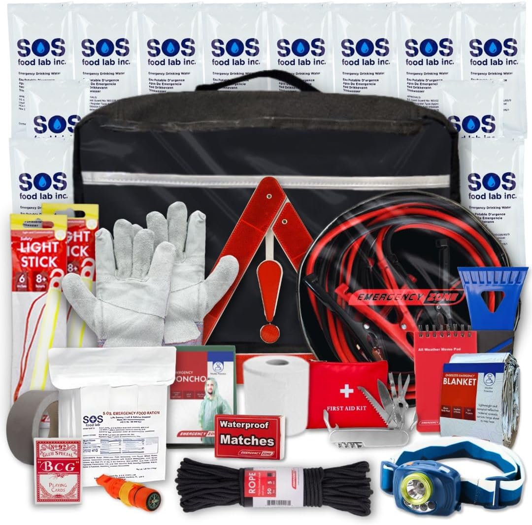 Kit de emergencia para automóvil Deluxe - 53 piezas