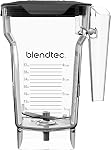 Blendtec FourSide Jar (75 oz), Four Sided, Professional-Grade Blender Jar, Vented Latching Lid, BPA-Free, Clear