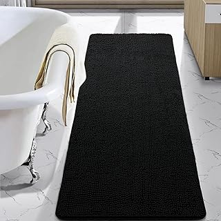 LOCHAS Luxury Bathroom Rug Shaggy Bath Mat 24 x 60 Inch, Washable Non Sl...