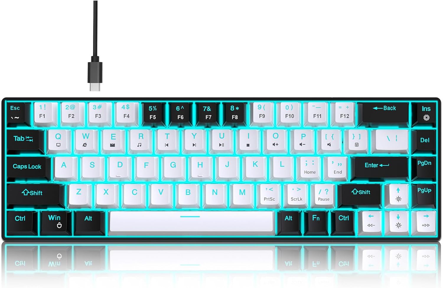 Bluetooth メカニカルキーボード アイスブルー