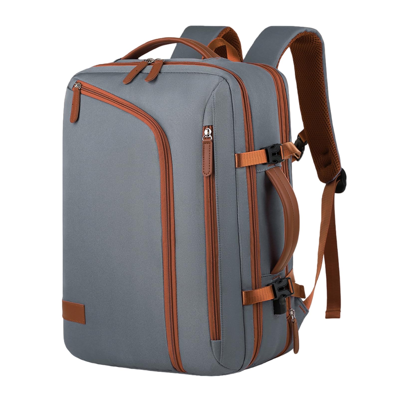 Gyios backpack Simple Business Laptop Backpack, Large Capacity Rucksack With Port For Travel, School And Daily Use-grey