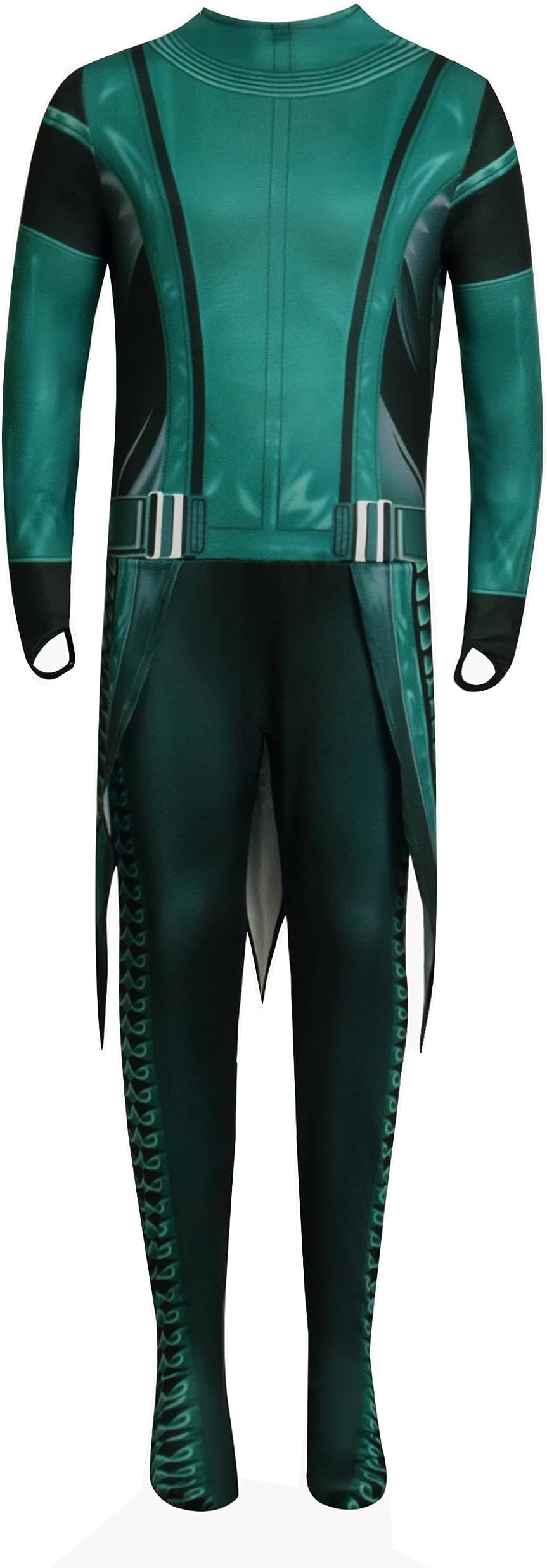 Masfrida Kids Mantis Costume Cosplay Jumpsuits Girls Spandex Bodysuit Halloween Green Battle Suit