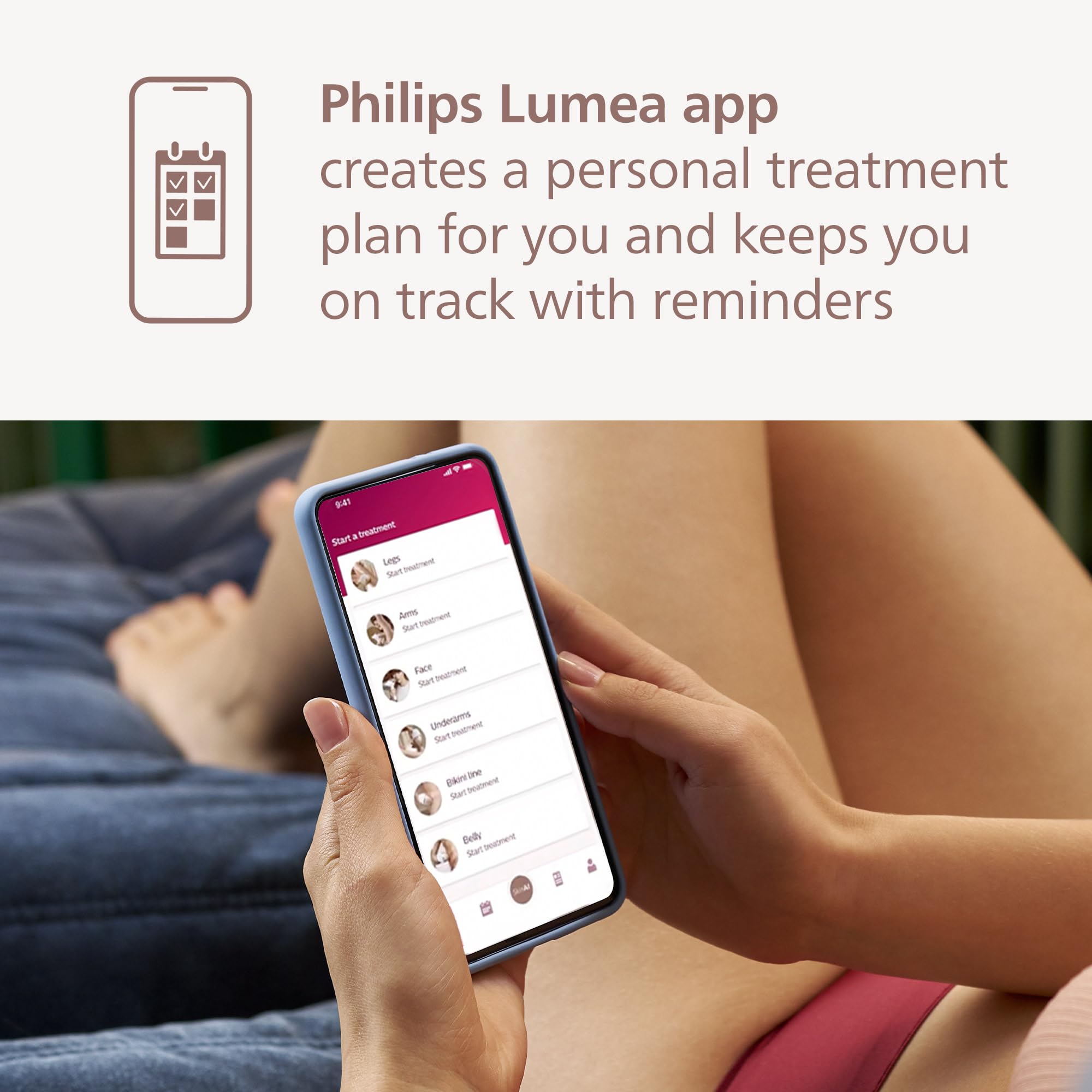 Philips Lumea 7000 Series IPL Hair Removal Device - Permanent Visible Hair Reduction Done at Home, SenseIQ Technology, Uniquely Curved Attachment for Body, for Women & Men, BRI931/03