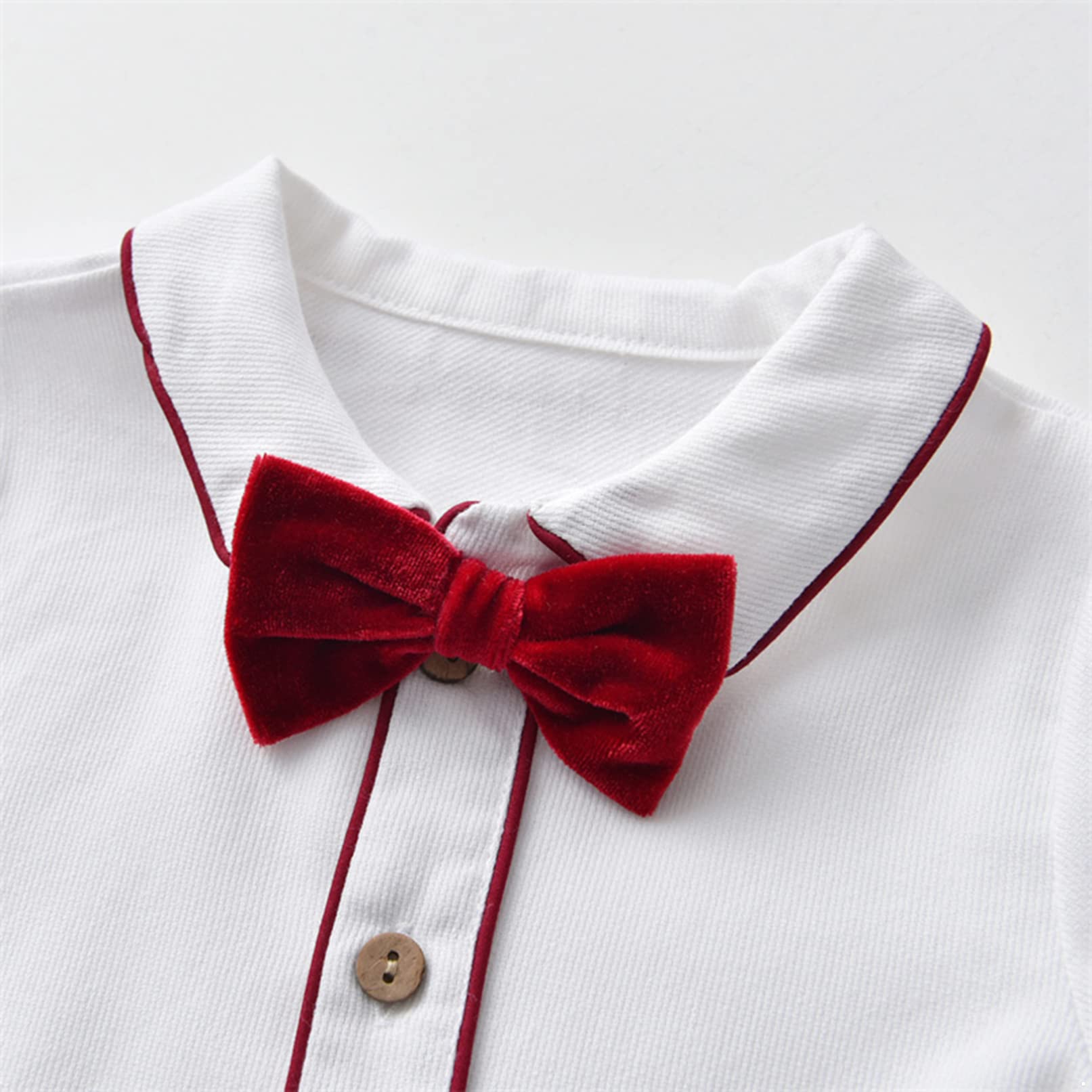 TiaoBug Bambino Neonato Completini e Coordinati Tuta da Gentleman Battesimo Abiti Bimbo Nozze Cerimonia Abbigliamento Set con Camicia + Pantaloncini in Velluto + Berretti