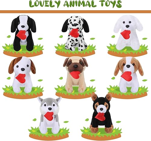 Miniatura 4 de Surtido a granel de 8 animales de peluche de 5 pulgadas, lindos animales de peluche de juguete, pequeños animales de peluche para niños, suministros